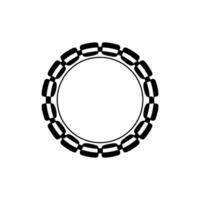 Modern Metallic Circle Frame, Minimalist vector