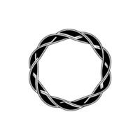 Intertwined Circle, Minimalist Emblem, Circular Motif vector