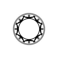 Ornate Circular Emblem, Nautical Vintage vector