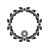 Elegant Botanical Circle, Vintage Element, Decorative vector