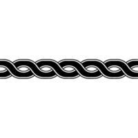 Intricate Celtic Knot Border, Elegant - Braid vector