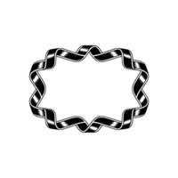 Intricate Ribbon Frame, Vintage Illustration, Minimalist vector