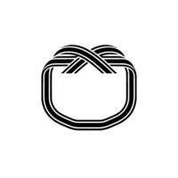 Intertwined Infinity Minimalist Knot Symbol vector