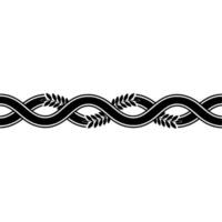 Elegant Wreath Border, Classical, Black White vector