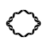 Intricate Woven Border, Minimalist, Circular Motif vector