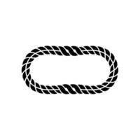 Minimalist Rope Loop, Modern Element, Abstract vector
