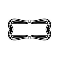 Intricate Black Frame, Art Deco Ornamentation, Minimalist vector