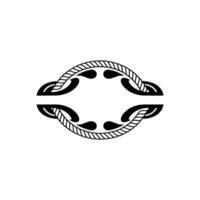Nautical Knot Emblem, Vintage Style, Circular Border vector