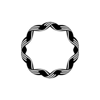 Abstract Spiral Frame, Minimalist, Circular Motif, Geometric vector