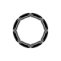 Geometric Circle Frame, Minimalist, Abstract Pattern, Symmetry - Illustration vector