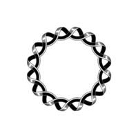 Intertwined Loops, Minimalist, Circular Motif vector