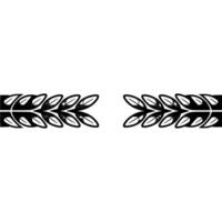 Stylized Laurel Wreath Border, Minimalist, Decorative vector