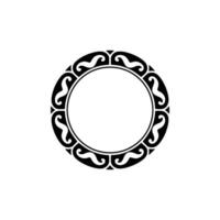 Intricate Ornamental Circle Frame, Vintage, Border vector