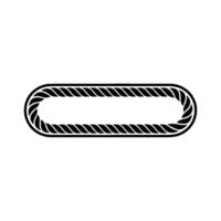 Abstract Rope Border, Minimalist, Elegant Outline vector