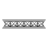 Nautical Border Anchored Steadfastness vector