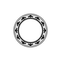 Circular Tribal Emblem, Minimalist, Directional Focus vector