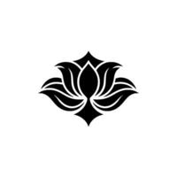 Elegant Black Lotus Emblem, Minimalist, Geometric vector