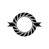 Elegant Circular Emblem, Vintage Ribbon, Circle vector