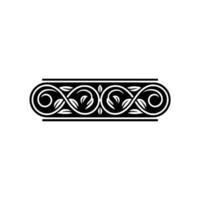 Elegant Black and White Scroll Border - Ornament - Vintage vector