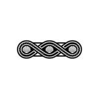 Oceanic Knot Intricate Shell Wave Motif vector
