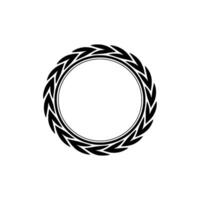 Stylized Laurel Wreath Border, Minimalist, Emblem vector