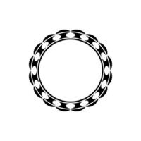 Stylized Circular Ornament, Minimalist, Border vector