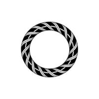 Woven Circle, Minimalist Emblem, Circular Motif, Abstract vector