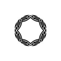 Intricate Celtic Knot Frame, Minimalist, Braid vector