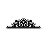 Art Deco Floral Ornament, Elegant Element, Geometric vector