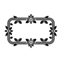 Elegant Botanical Frame, Vintage Style - Linear vector