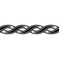 Intricate Celtic Knot Border, Vintage Style, Braid vector