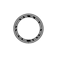 Interwoven Circle, Minimalist Emblem, Nautical Motif vector
