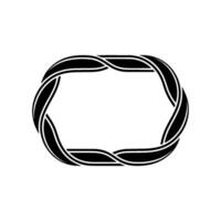 Abstract Woven Frame, Minimalist, Circular Motif vector