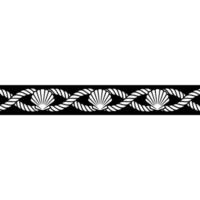 Nautical Shell Border, Textured Rope vector