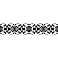 Stylized Floral Border, Minimalist, Elegant Accent, Pattern vector