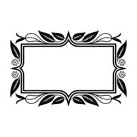 Elegant Botanical Frame, Vintage, Minimalist Layout - Floral vector
