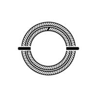 Circular Rope Emblem, Modern Branding Element vector
