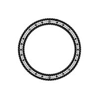 Nautical Rope Border, Vintage Style, Circular Frame vector