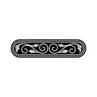 Elegant Oval Ornament, Vintage Scroll vector
