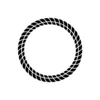 Textured Rope Circle, Minimalist Element vector