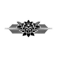 Elegant Floral Emblem, Minimalist, Serene Composition, Lotus vector