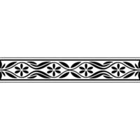 Elegant Floral Border, Vintage, Decorative Element, - Pattern, Art vector
