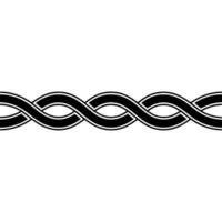 Intertwined Celtic Knot Border, Minimalist, Pattern vector