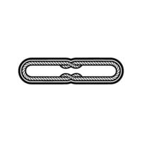 Intertwined Rope Minimalist Connection Symbol vector
