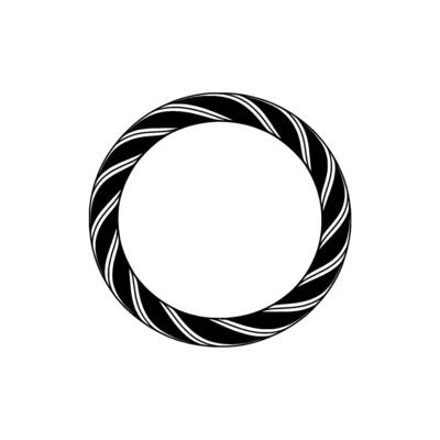 Minimalist Spiral Circle, Modern Element