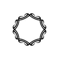 Elegant Swirl Frame, Vintage, Minimalist Ornamentation vector
