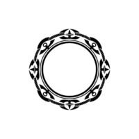 Intricate Ornamental Circle Frame, Vintage Style, Tribal vector