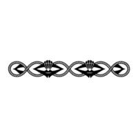 Nautical Border Intertwined Rope and Shell Motif vector