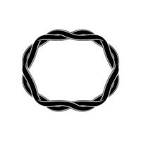 Intertwined Loop, Minimalist Border, Circular Motif vector