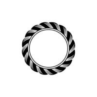 Intricate Rope Border, Minimalist, Circular Emblem vector